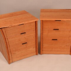 matching wood nightstands