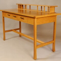 wooden desk with 3 drawers