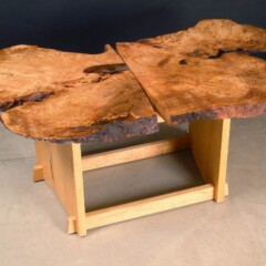 table made from oak burls