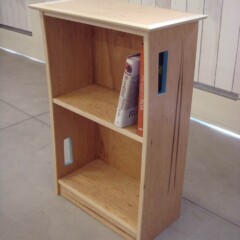 small bookcase with 2 shelves