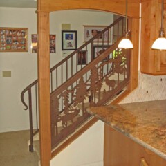 Knotty Alder Stairway