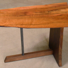 Mini-slab occasional table, madrone