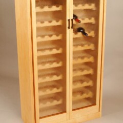 wine bottle cabinet with glass doors