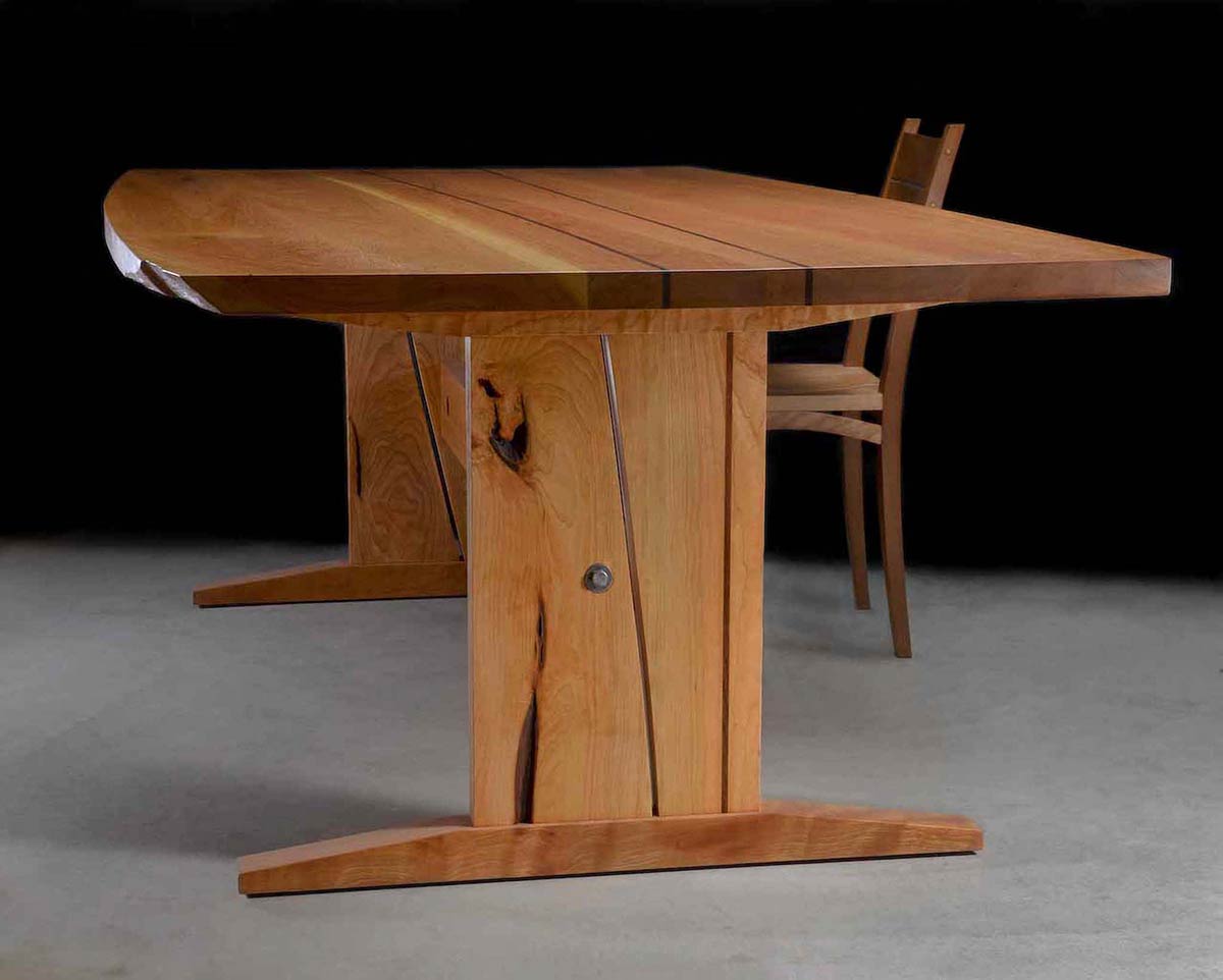 wood table and chair